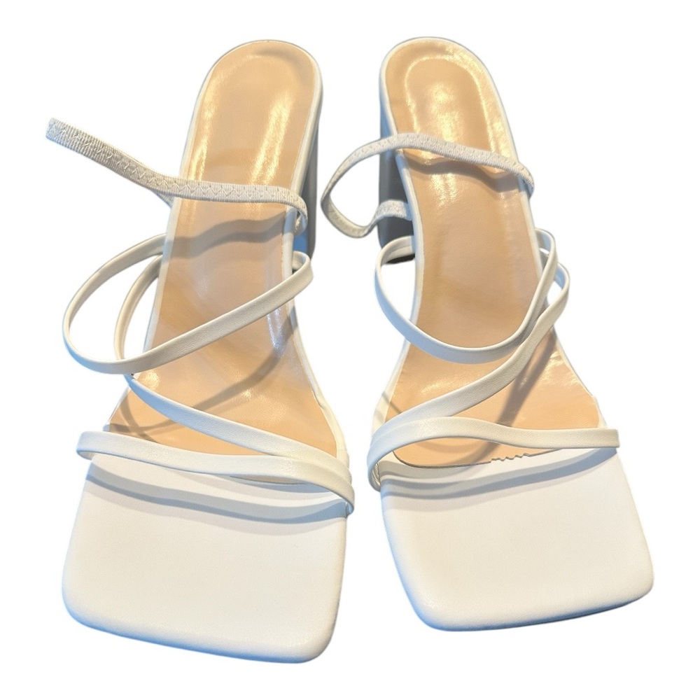 Elegant White Strappy Women's Sandals